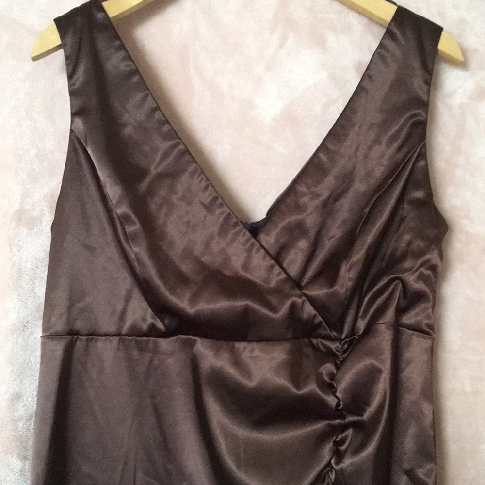 Satin Brown cocktail dress